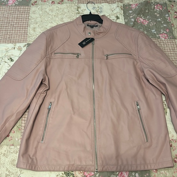 INC International Concepts Jackets & Blazers - Pink Leather Jacket